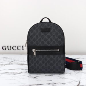 レプリカ グッチ GG ブラック ミディアム バックパック
